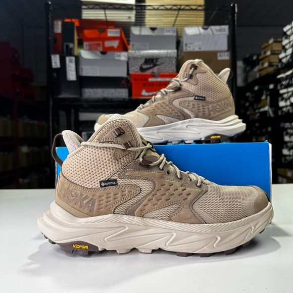 New HOKA ONE ONE Mens ANACAPA 2 MID GTX 1141633-DOTN DUNE / OXFORD TAN Size 8.5 main image 4